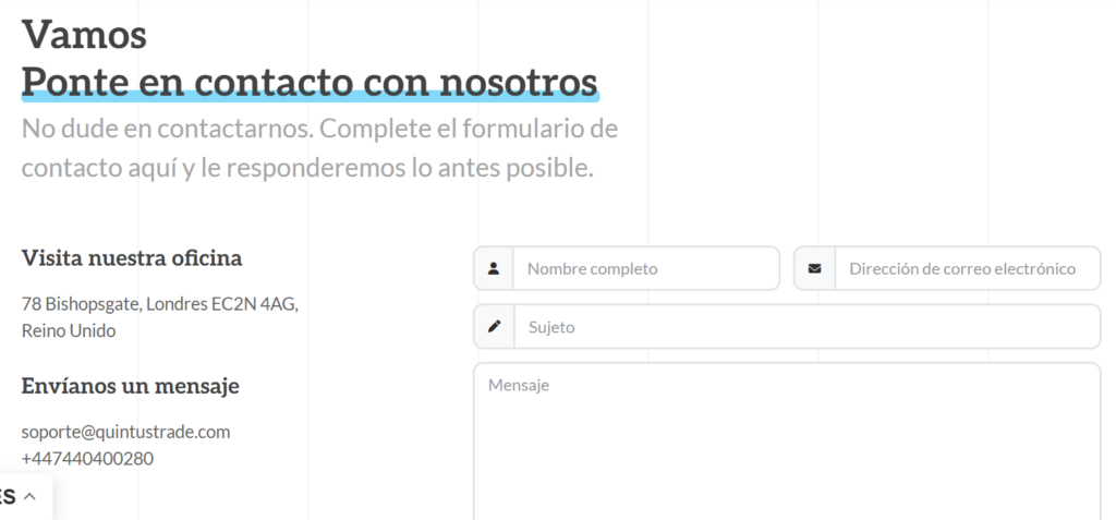 Quintustrade Soporte Cuando lo Necesites Quintustrade Soporte Cuando lo Necesites