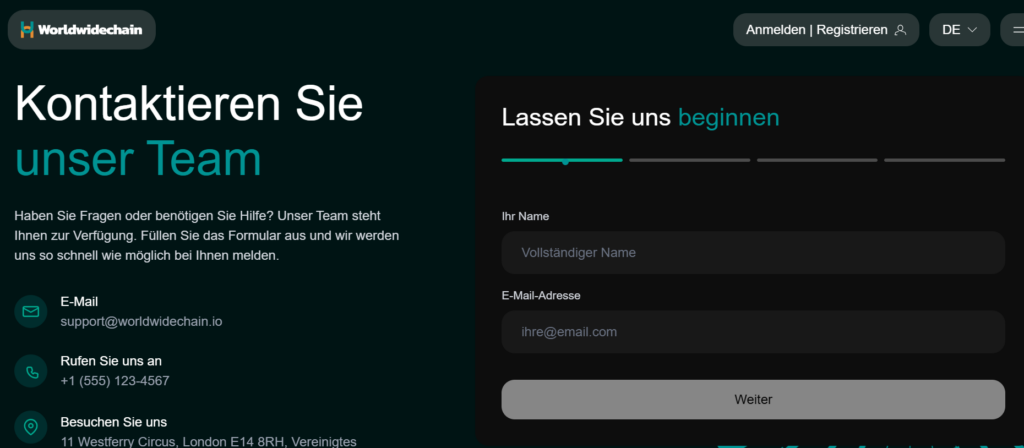 Worldwidechain Erstklassiger Kundenservice