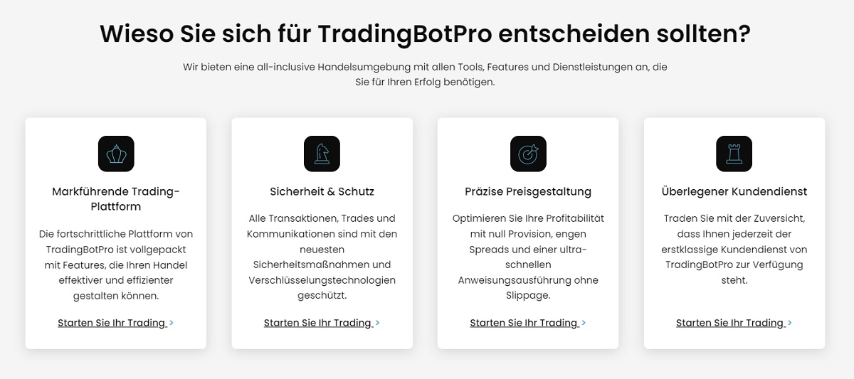 TradingBotPro Plattform Warum uns wählen
