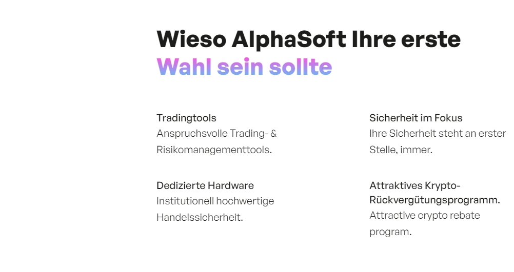 Alphasoft.ai webseite