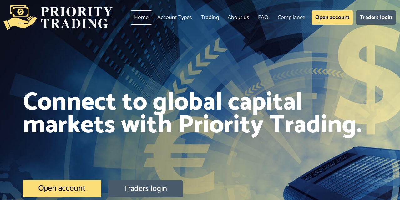 priority Trading Homepage