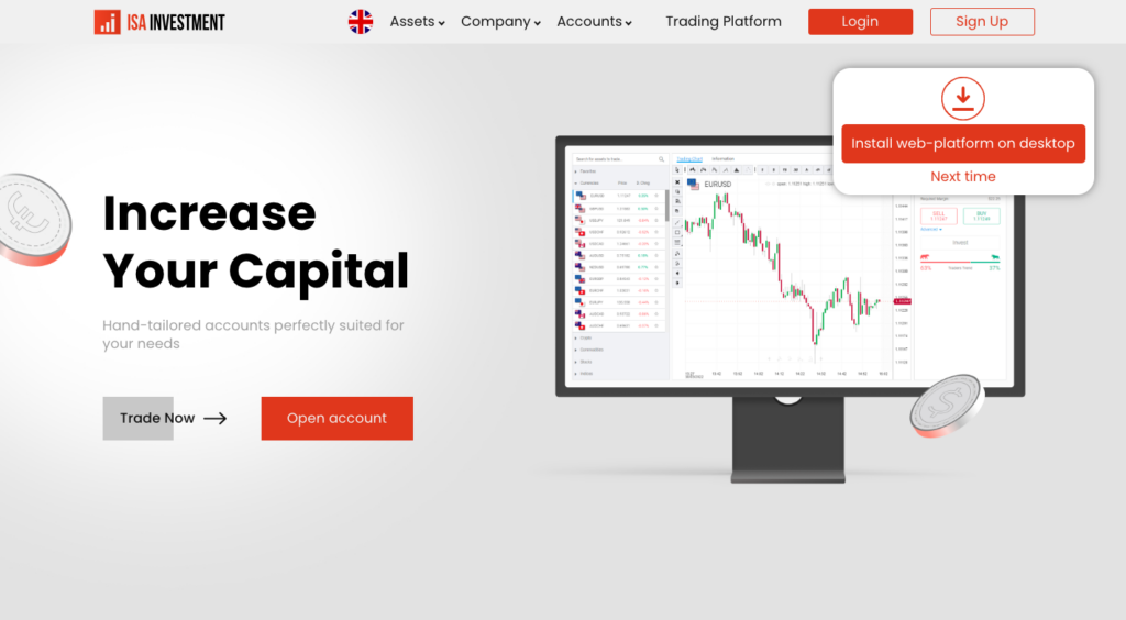 ISA Investment trading platform