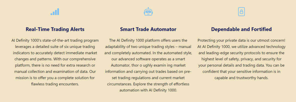 AI Definity 1000 features