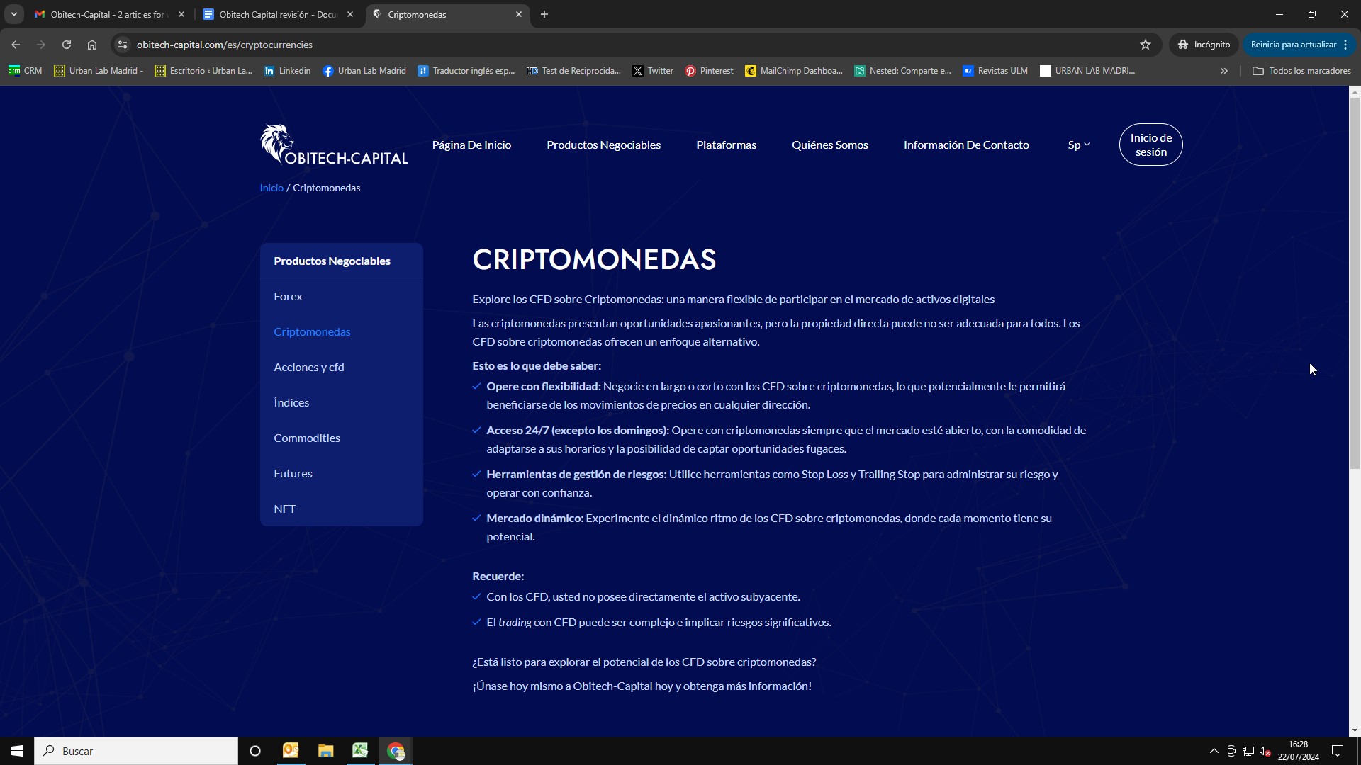 Puedes operar con criptomonedas